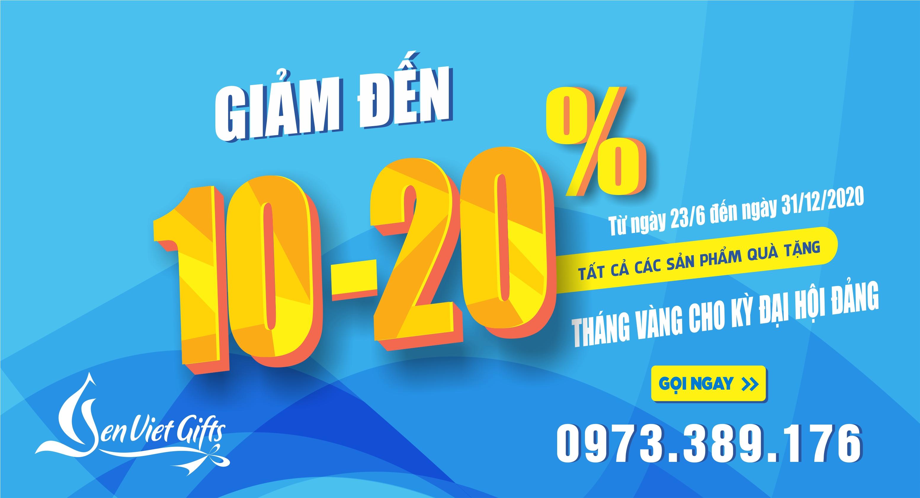 KHUYỄN MÃI GIẢM GIÁ TỪ 10 -20% CÁC SẢN PHẨM QUÀ TẶNG CHO KỲ ĐẠI HỘI ĐẢNG TOÀN QUỐC 2020