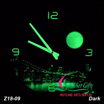 Đồng hồ treo tường Dạ Quang - Cầu Rồng Đà Nẵng (Dark)