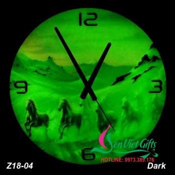 Đồng hồ treo tường Dạ Quang - Mã Đáo Thành Công (Dark)
