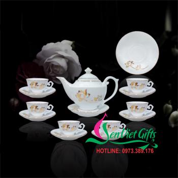 Ấm chén sứ Bát Tràng 51