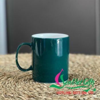 CỐC SỨ MÀU XANH ĐẬM