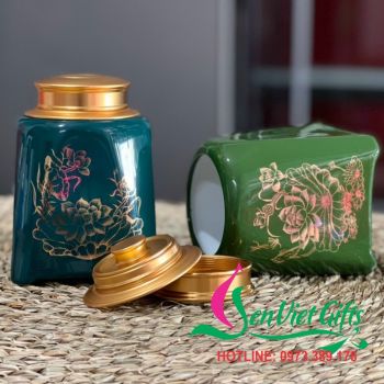 Hộp đựng trà gốm sứ M1