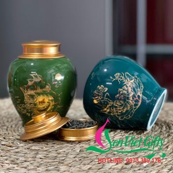 Hộp đựng trà gốm sứ M4