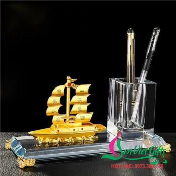 Bộ để bàn pha lê cánh buồm M1