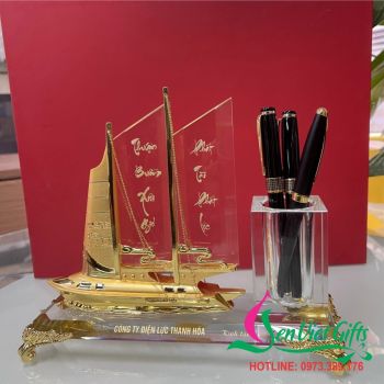 Bộ để bàn pha lê cánh buồm M3
