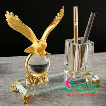 Bộ để bàn pha lê chim đại bàng M1