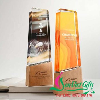 Cúp Pha Lê Đế Gỗ M4
